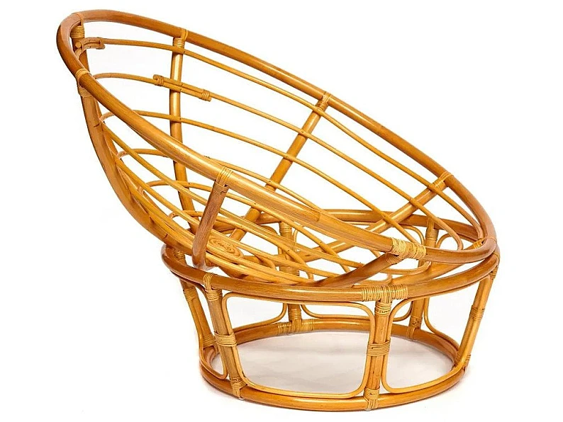 Кресло Papasan 23/01 W с подушкой Honey, ткань Коричневый — фото 3