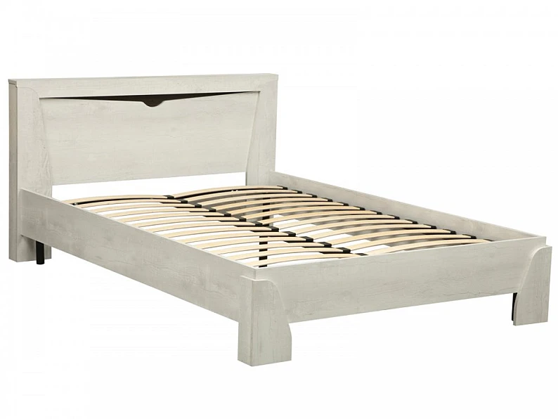 Кровать 33.09 Лючия с ортопедическим основанием 1200 бетон — фото