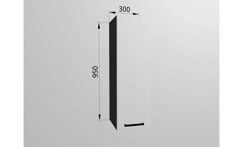 Верхний шкаф 30x95 см для кухни Старое Дерево МДФ — фото