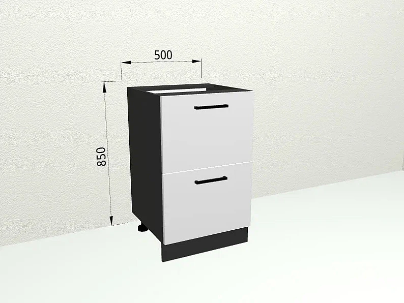 Напольный шкаф 50x82,4 см с ящиками Н2Я50 для кухни Старое Дерево МДФ — фото