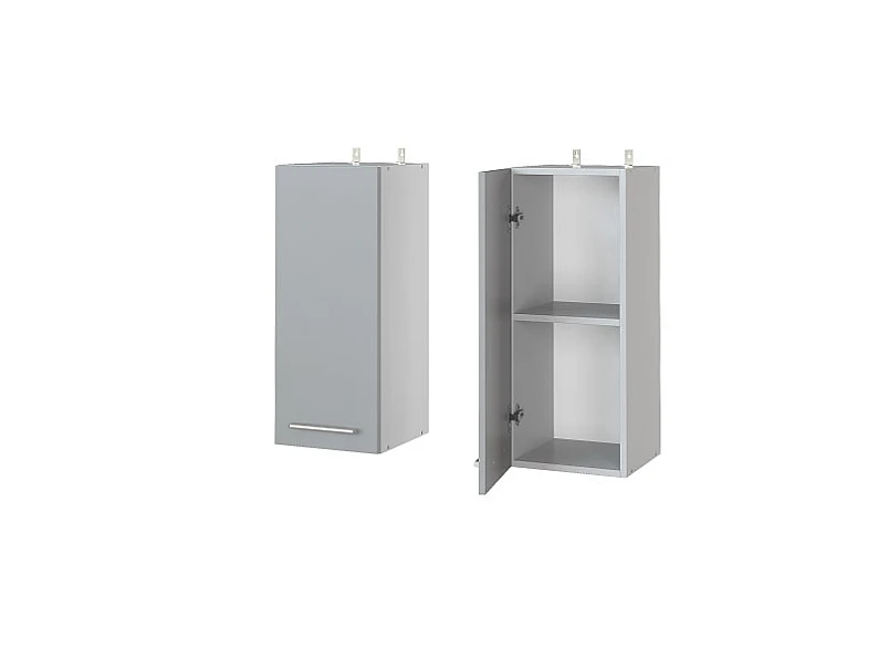 Верхний шкаф 30x72 см с 1 дверью для кухни Фиджи белый/бетон 1800 — фото