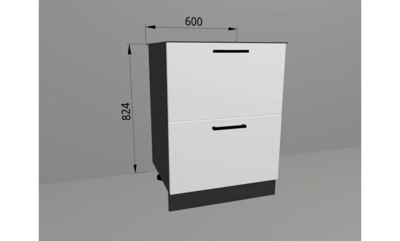 Напольный шкаф 60x82,4 см с ящиками Н2Я60 для кухни Дели — фото