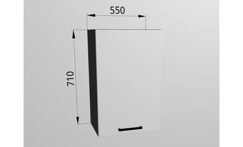 Верхний шкаф 55x71 см для кухни Фьюжен — фото