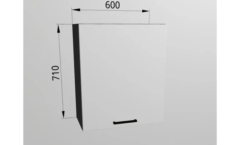 Верхний шкаф 60x71 см для кухни Шампань — фото
