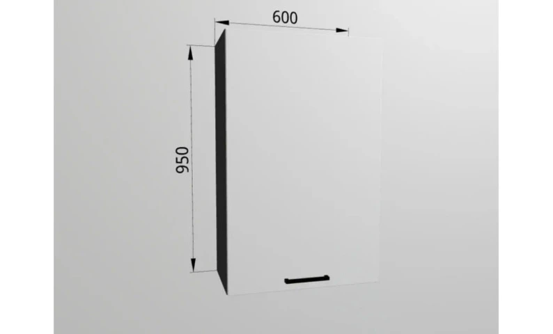 Верхний шкаф 60x95 см для кухни Демо низ МДФ — фото
