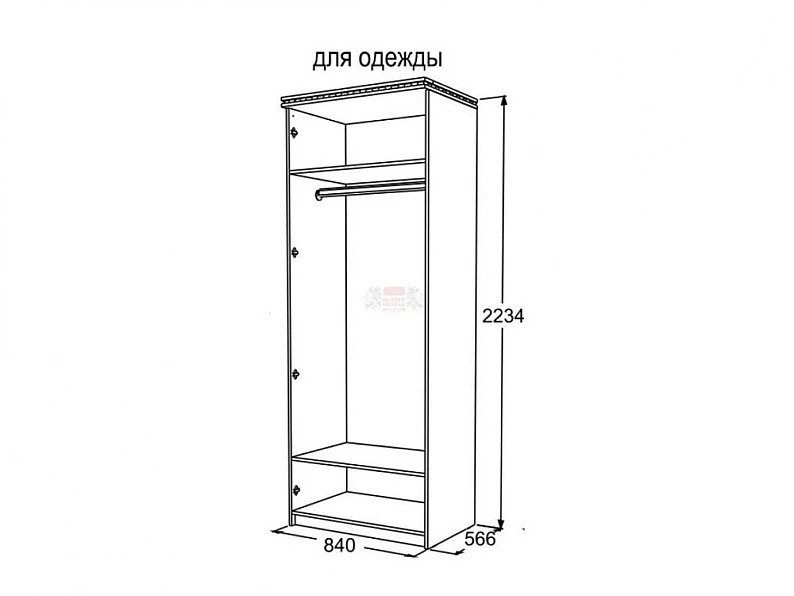 Шкаф 2-х створчатый для одежды Ольга 13 — фото 2