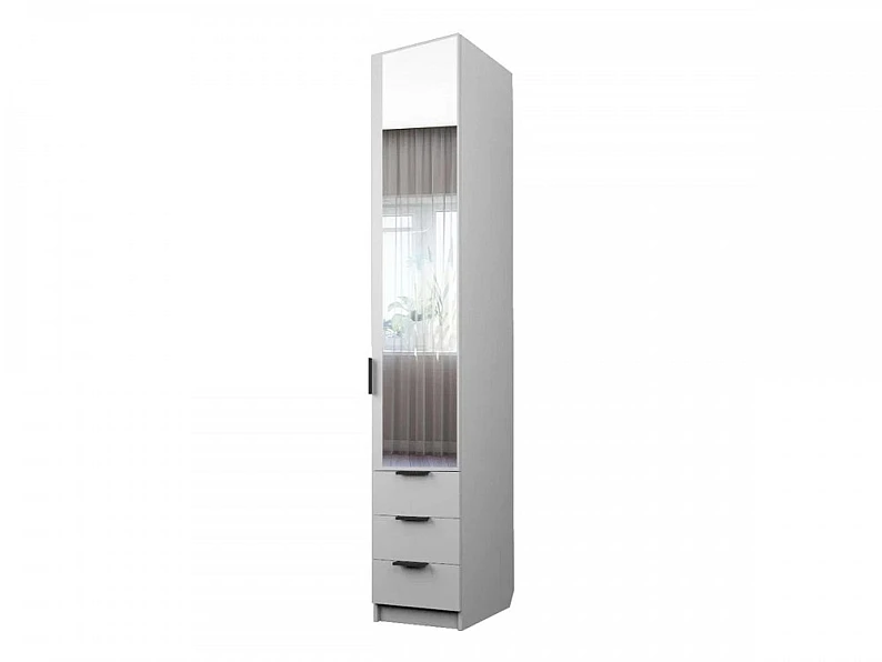 Шкаф с 3 ящиками со штангой Экон ЭШ1-РП-24-4-R-3я с зеркалом — фото