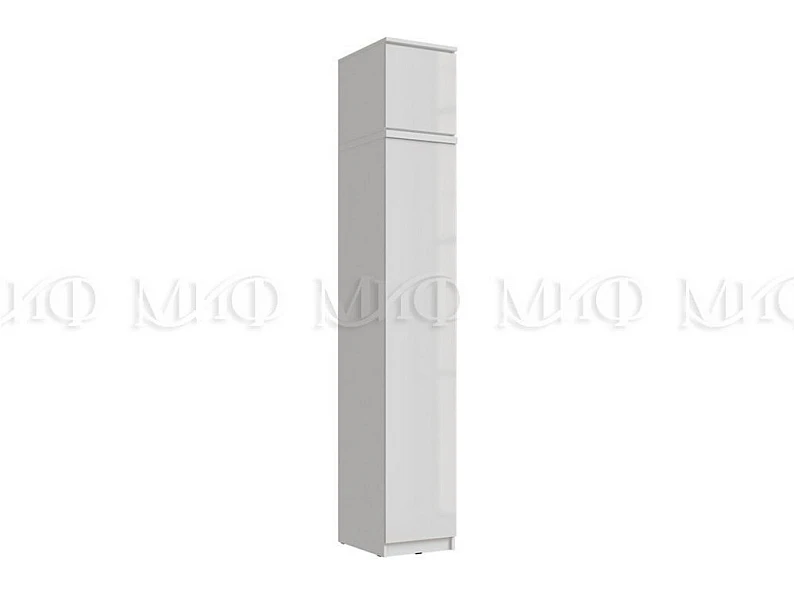 Пенал 1 створка с антресолью 400 Челси Белый — фото