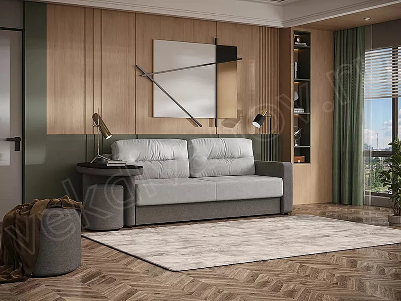 Диван-кровать Сантана 4 Jasper cream 02/Luma 24 со столиком — фото