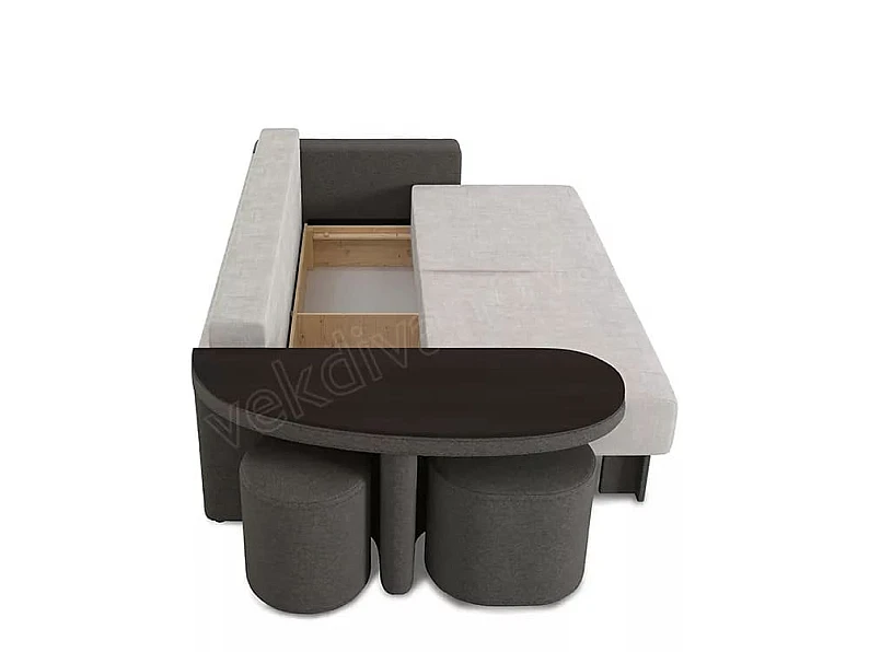 Диван-кровать Сантана 4 Jasper cream 02/Luma 24 со столиком — фото 8
