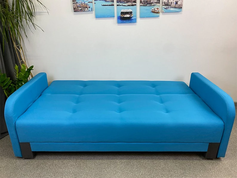 Диван-кровать Поло Комфорт с подлокотниками Neo Azure — фото 2