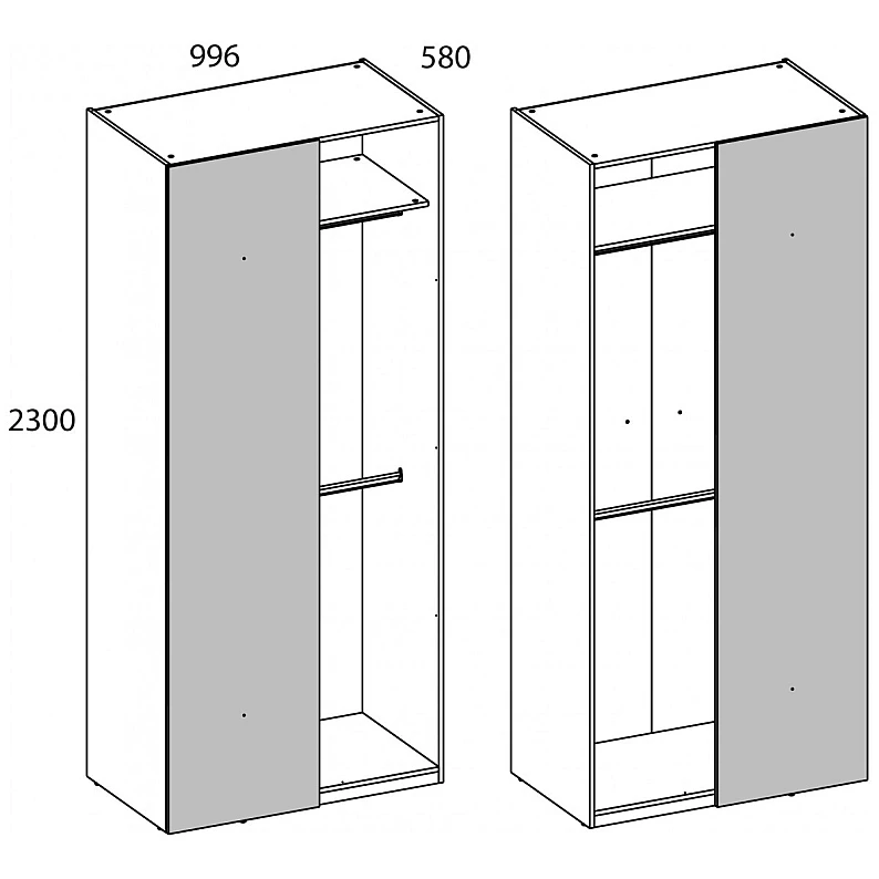 Шкаф угловой 1DG SIMPLE — фото 3