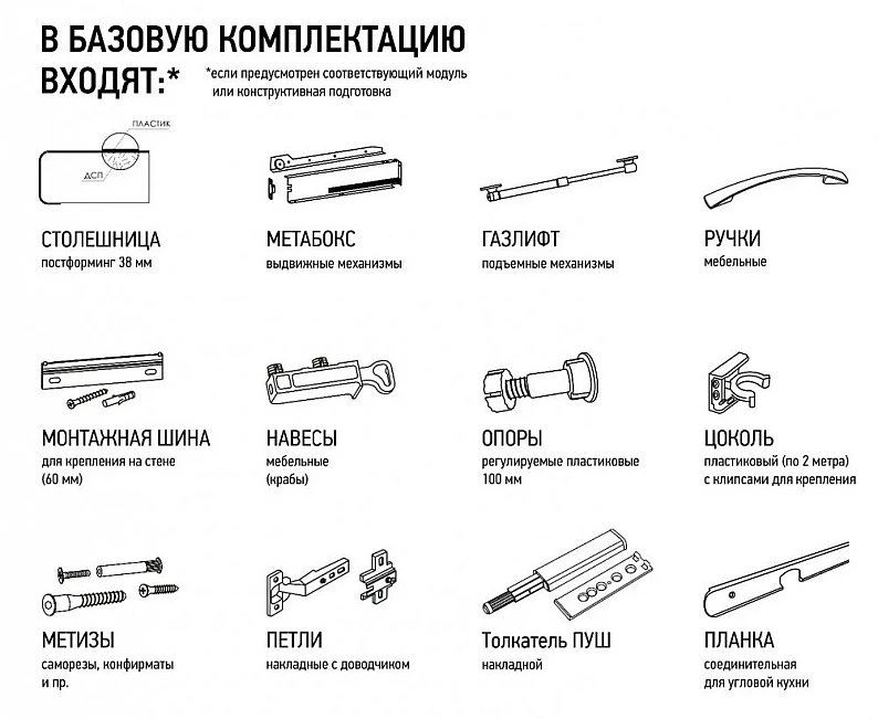 Кухонный гарнитур МДФ Авилла демо 1 2100х2200 база — фото 5