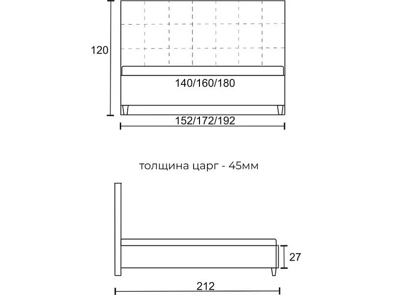 Кровать Миранда 1600 с ортопедическим основанием — фото 3